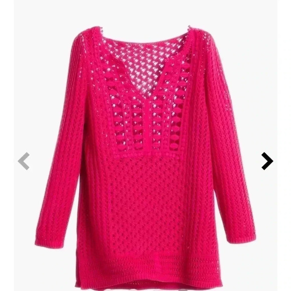 Chicos size 0 open weave knitted 3/4 sleeve top - Picture 1 of 5